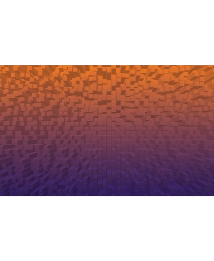 Fotobehang 3D | Oranje, Paars | 208x146cm