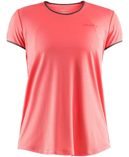 CRAFT Hardloopshirt Eaze Ss Tee - Sportshirt - Dames - Dahlia/Dk Grey Melange