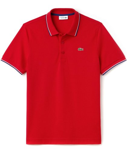 Lacoste Polo heren Sportpolo casual - Maat XS  - Mannen - rood/blauw/wit