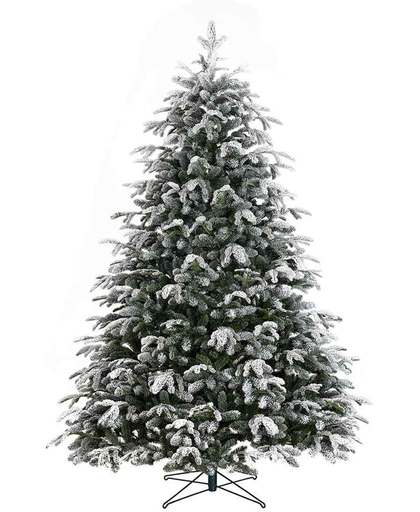 Black box kunstkerstboom met sneeuw stelton fir maat in cm: 215 x 147 groen