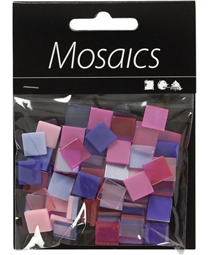 Mozaiek tegels kunsthars paars/roze 10x10