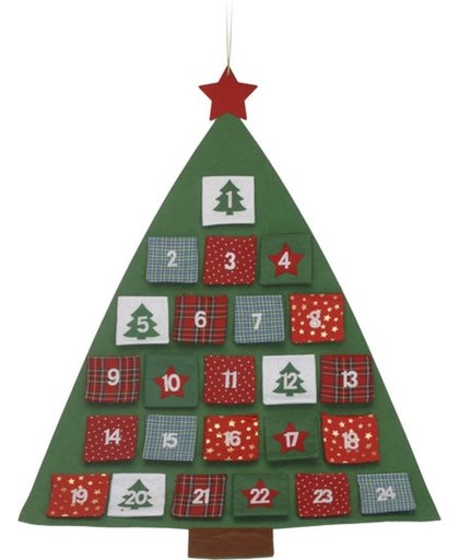 Adventkalender kerstboom groen