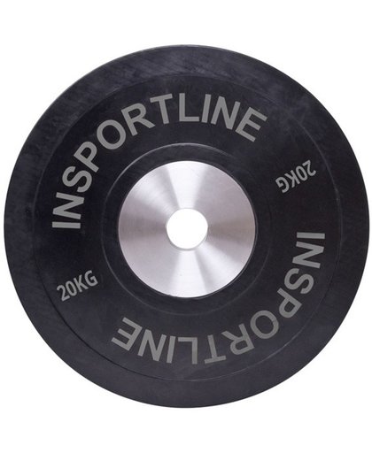 Olympische Halterschijf 50 mm - Insportline - Bumper Plate 20 kg