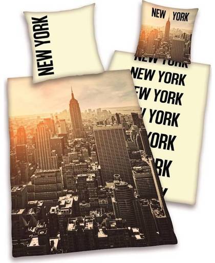 New York Manhattan - Dekbedovertrek - Eenpersoons - 140 x 200 cm - Multi