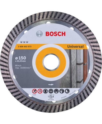 Bosch - Diamantdoorslijpschijf Best for Universal Turbo 150 x 22,23 x 2,4 x 12 mm