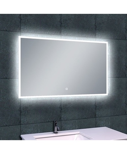 Badkamerspiegel Wiesbaden Quatro 100x60cm Geintegreerde LED Verlichting Verwarming Anti Condens Touch Lichtschakelaar Dimbaar