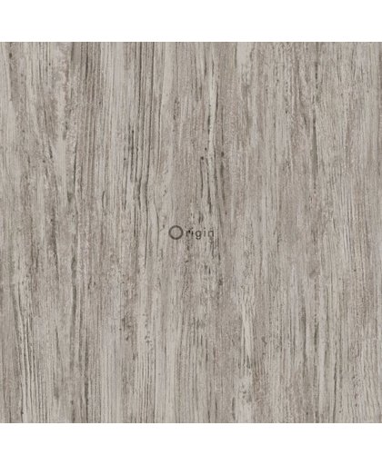 zijdedruk eco texture vlies behang hout licht bruin - 347416 van Origin - luxury wallcoverings uit Identity