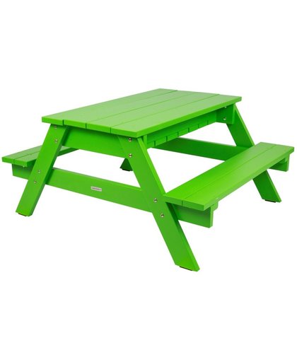 City kinderpicknicktafel 100 cm groen - inclusief opbergruimte met deksel