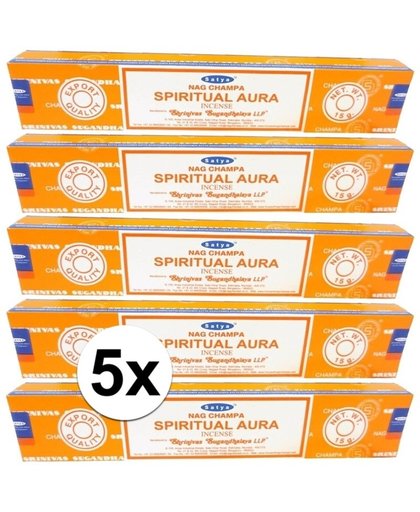 5x Nag Champa wierook Spiritual Aura  15 gram