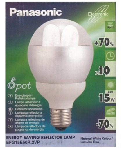 Panasonic Spaarlamp E27 15W (=Gelijk aan 50W in Gloeilamp)