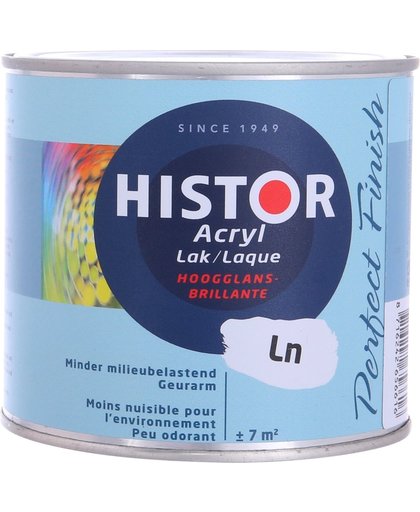 Histor Perfect Finish Zijdeglans Lak Acryl RAL9004 Signaalzwart 1 Liter