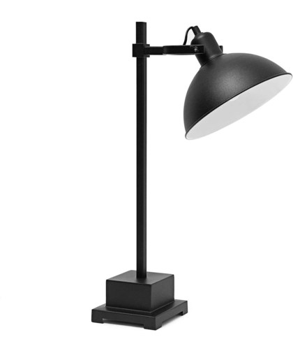 relaxdays - tafellamp BLACK NIGHT zwart metaal - bureaulamp - leeslamp E27 lamp