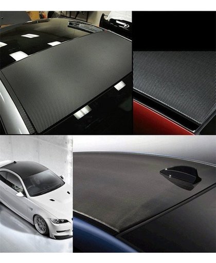 5D Carbon Car Wrap Folie - Waterbestandig/bestand tegen wrijven | Car Wrapping Carbonfolie- 100 x 50 cm | Auto | Zwart