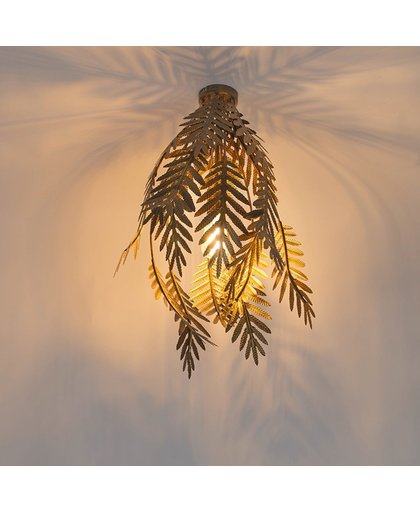QAZQA Botanica - Plafondlamp - 1 lichts - Ø 450 mm - goud/messing