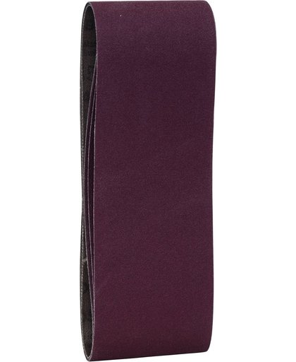 Bosch - 3-delige schuurbandenset voor bandschuurmachines, rode kwaliteit 150, ongeperforeerd, gespannen