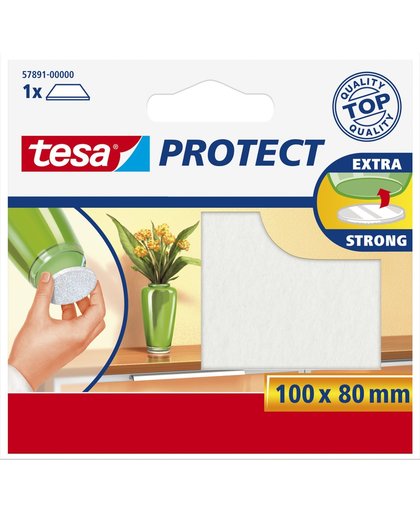 Tesa Protect Beschermvilt Rechthoekig - Wit - 80 x 100 mm