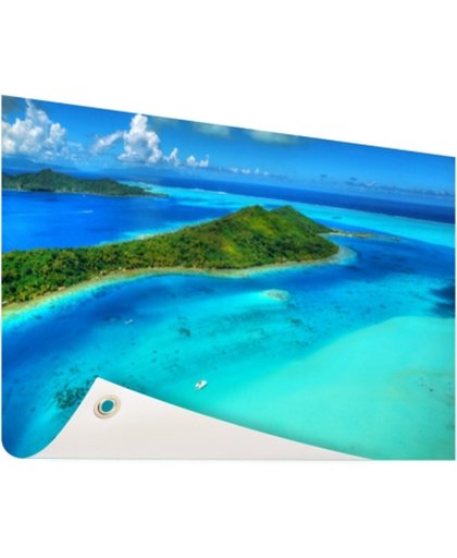 De Bora Bora eilanden Tuinposter 120x80 cm - Foto op Tuinposter (tuin decoratie)