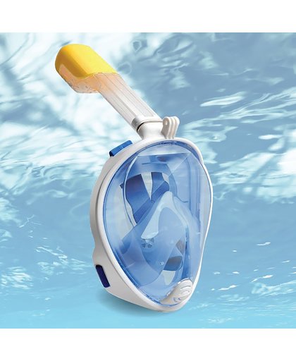 Gadgy® - Duikmasker - Full face duikbril met snorkel - snorkelset voor kinderen blauw - snorkelmasker