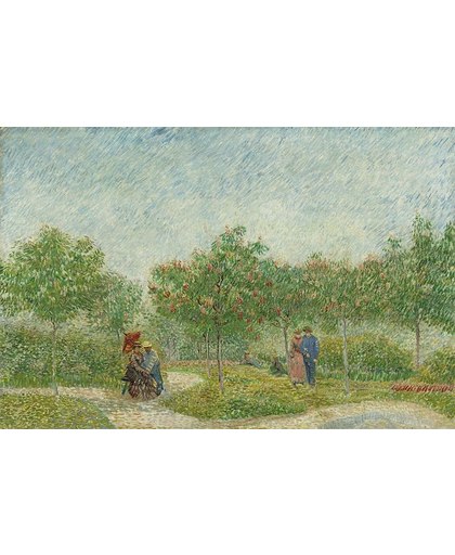 Vincent van Gogh - Tuin met geliefden: Square Saint-Pierre - 40x60cm Canvas Giclée