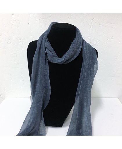 Fashionidea - Mooie donker grijze zijde zachte glimmende sjaal