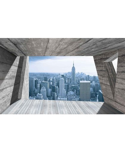 Fotobehang Window City New York Skyline Empire | L - 152.5cm x 104cm | 130g/m2 Vlies