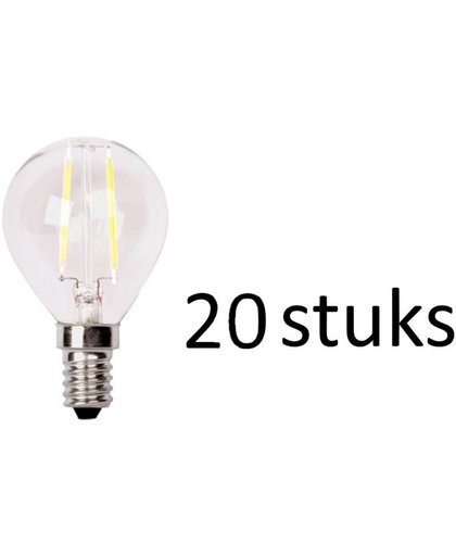 LED lamp 2W E14 Kogel | XQ1405 set van 20 stuks