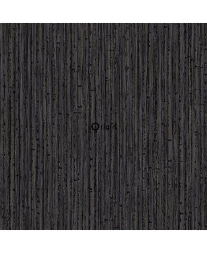 zijdedruk eco texture vlies behang bamboe bruin - 347406 van Origin - luxury wallcoverings uit Identity
