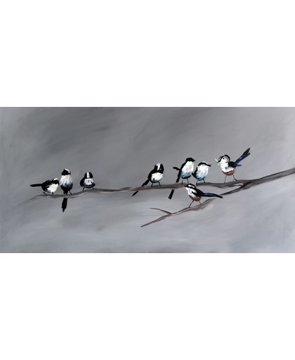 Schilderij vogels 120x60 Artello - Handgeschilderd