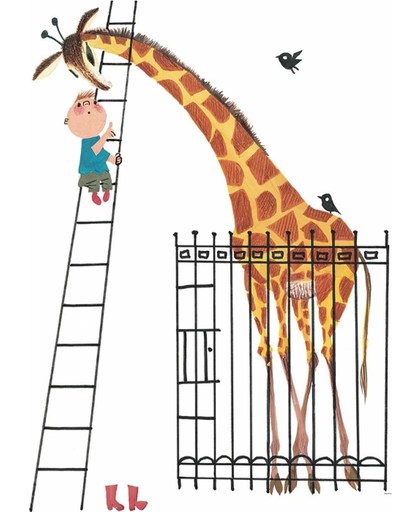 KEK Amsterdam Giant Giraffe - Fotobehang - Full Color
