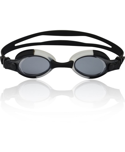 #DoYourSwimming - Zwembril incl. transportbox - »Picco« - anti-fog systeem, krasbestendige glazen met geïntegreerde UV-bescherming  - voor kinderen tot 12 jaar - zwart/wit