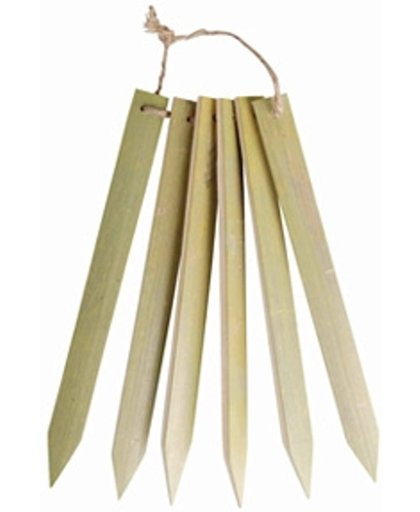 100x Bamboe steeketiketten 18x1,4 cm -  Ekostekers naturel van bamboe