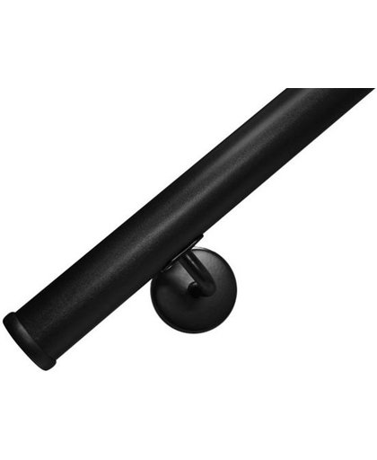 Trapleuning onderhoudsvrij kunststof 360cm tot 420cm recht zwart