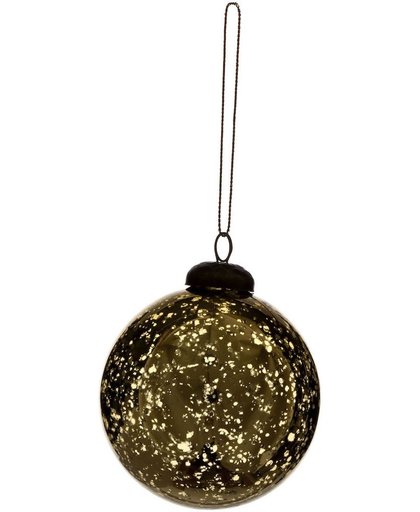 Cosy @ Home Kerstbal glas antiek goud 8cm