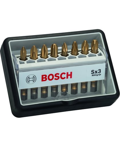 Bosch - 8-delige Robust Line bitset Sx Max Grip 49 mm, 8-delig