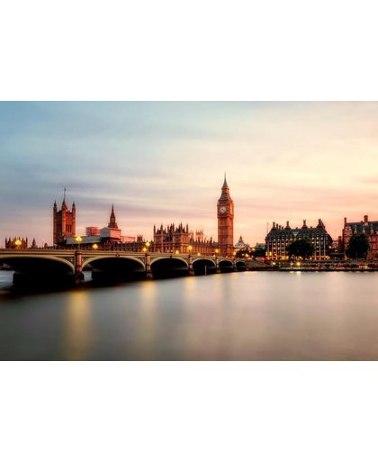 Londen Behang | Zonsondergang over het oude Londen | 363 x 250 cm | Extra Sterk Vinyl Behang