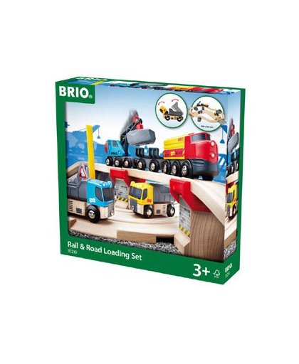 BRIO spoor en weg transportset 33210