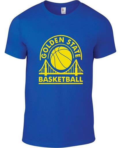 Golden State Basketball T-shirt - maat S - kobaltblauw
