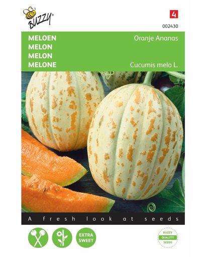 Meloenen Oranje Ananas -  Cucumis melo - set van 5 stuks