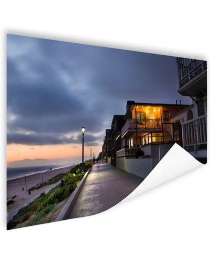 Manhattan Beach woningen LA Poster 90x60 cm - Foto print op Poster (wanddecoratie)
