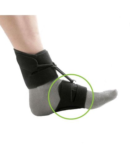 Boxia klapvoetbrace shoeless (accessoire) - RECHTS - Beige - maat M (voet omvang over het midden van de voet: 21 - 25 cm) - Let op! Dit is een accessoire dat hoort bij de Boxia Klapvoet Brace! / Dit product is alleen de band om de voet! (zie cirkel)