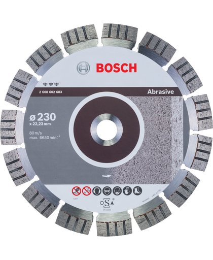 Bosch - Diamantdoorslijpschijf Best for Abrasive 230 x 22,23 x 2,4 x 15 mm