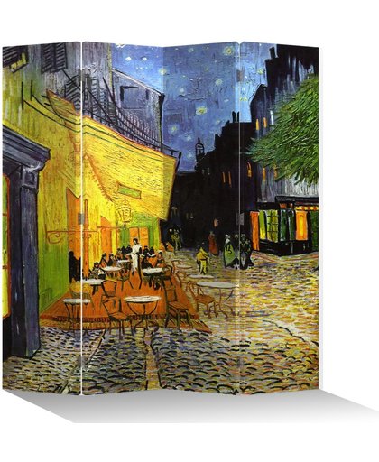 Orientique Kamerscherm 4 Panelen Vincent van Gogh Caf terras bij Nacht Canvas Room Divider
