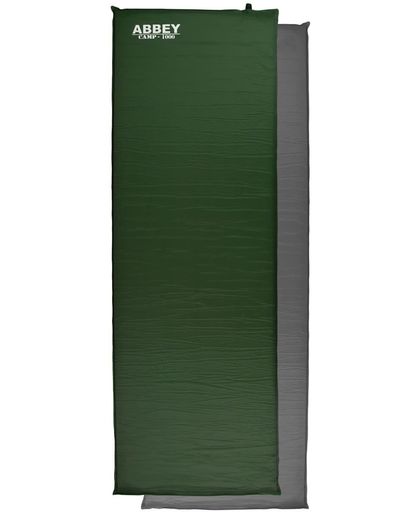 Abbey Camp Matras Zelfopblaasbaar - 10 cm - Grijs/Groen