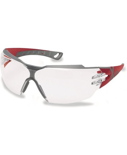 Uvex Pheos CX2 Airsoft Veiligheidsbril, Rood/Grijs - Anti-Condens & Krasvast