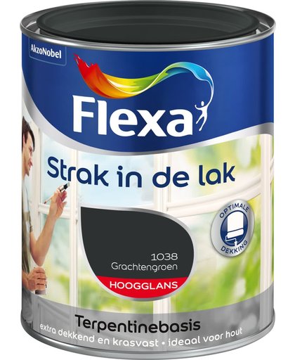 Flexa Strak In De Lak Hoogglans - Grachtengroen - 0,25 liter