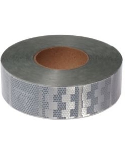 Reflecterende Tape Wit - Flexibele Ondergrond - 5x5 cm Stickers - Per meter