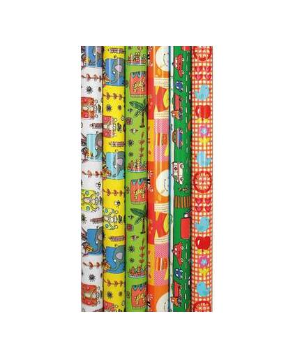 Hippo - Kinderen - Luxe Cadeaupapier - Inpakpapier - 200 x 70 cm - 5 rollen