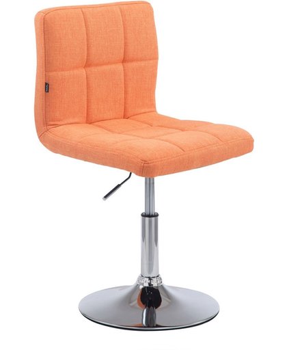 Clp Design fauteuil PALMA V2, Draagvermogen 135 kg, zitting draaibaar en in hoogte verstelbaar, met stoffen bekleding, - oranje