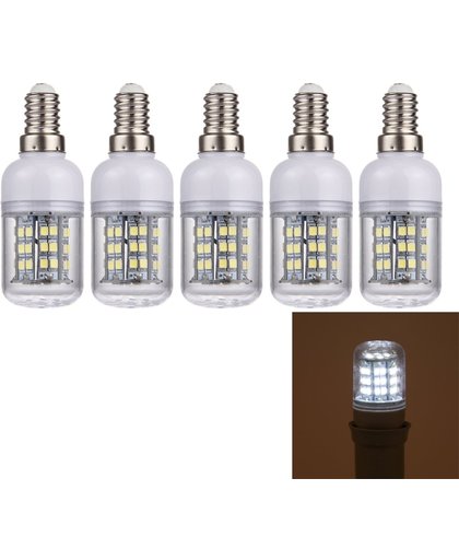 5 PCS E14 2.5W 48 LEDs SMD 2835 Corn Light Bulb  AC 220V(White Light)