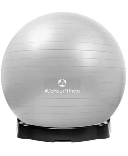 55 cm Gymnastiek Ball »Orion« incl. balschaal / Robuuste zitbal en fitness bal van 55 cm tot 85 cm / verbetert en ondersteunt je lichaamshouding, coördinatie en balans. Verkrijgbaar in verschillende maten en kleuren / 55 cm / zilver